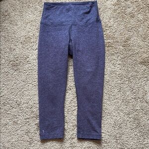 Nobull Heathered Purple Cropped Workout Lifting Gym Soft Leggings